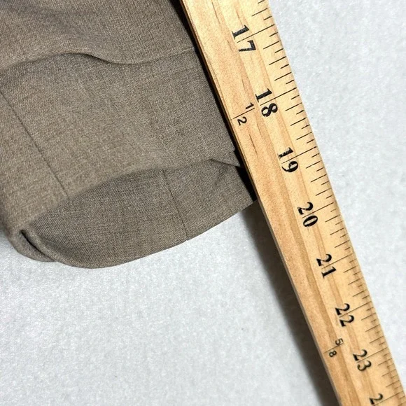 Babaton Power Blazer Womens 4 Neutral Taupe Brown Open 3/4 Ruched Sleeve Career - Picture 14 of 15